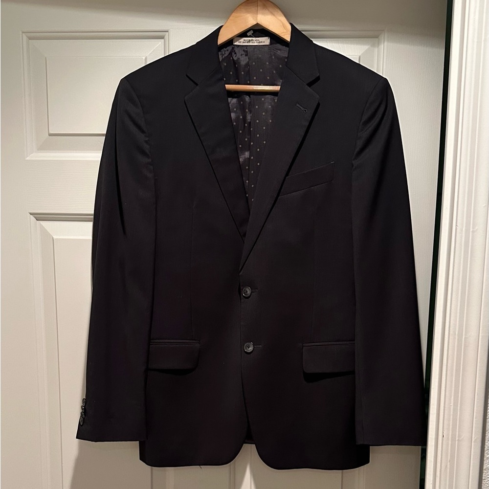 Gently Used Vintage Joseph Abboud Custom Charcoal Super 120 Blazer in a size 38R